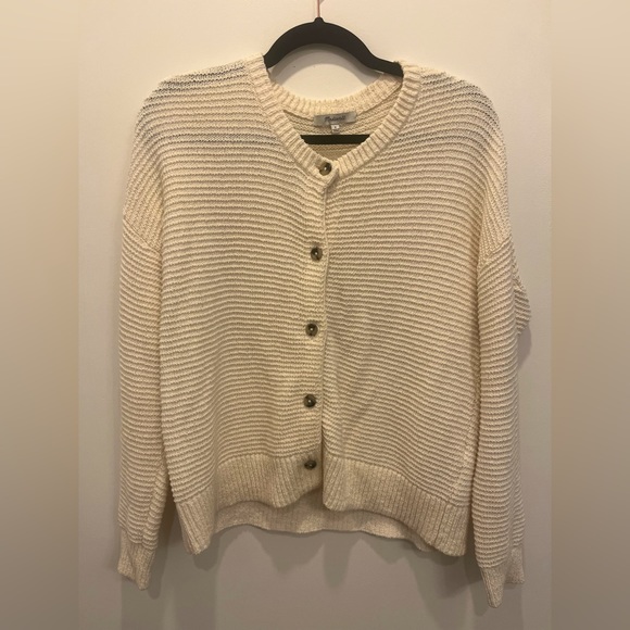 Madewell cotton cropped cardigan sweater, size small - Picture 1 of 4
